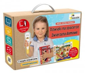 Mówiąca książka interaktywna Widzę słyszę poznaję, Dźwięki na spacerze, Zwierzęta domowe
