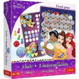 2w1 Chińczyk Węże i drabiny Disney Princ