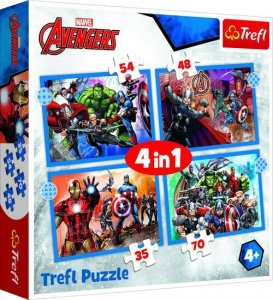 Puzzle 4w1 Odważni Avengersi