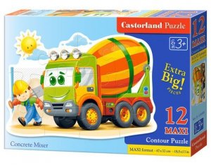 Puzzle MAXI Konturowe:	Concrete Mixer 12