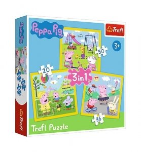 Puzzle 3w1 Wesoły dzień Peppy