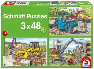 Puzzle 3x48 Pojazdy budowlane 112943