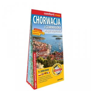 Chorwacja i Czarnogóra mapa wybrzeża 1:300 000 laminat 2023