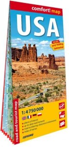 USA laminowana mapa samochodowo-turystyczna 1:4 750 000