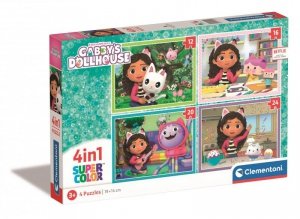 Puzzle 4w1. Koci Domek Gabi. Clementoni