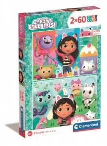Puzzle 2x60 elementy. Koci Domek Gabi. Clementoni