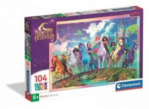 Puzzle 104 elementów. Super color. Unicorn Academy