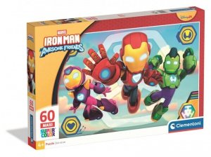 Puzzle 60 elementów. Maxi. Super kolor. Iron Man And His Awesome Friends
