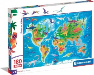Puzzle Super 180 elementów. Dinosaurs Map