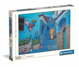 Puzzle 500 elementów. HQ Blue Street of Chefchaouen