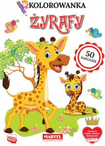 Kolorowanka. Żyrafy z naklejkami