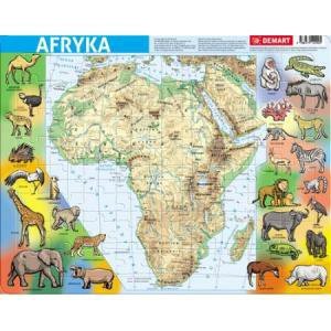 Puzzle ramkowe. Afryka –  mapa fizyczna