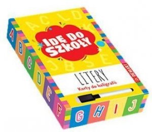 Idę do szkoły. Litery. Karty do kaligrafii z pisakiem suchościeralnym