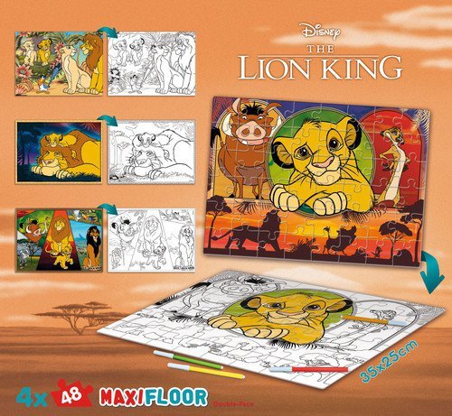 Puzzle 4x48 MaxiFloor Król Lew