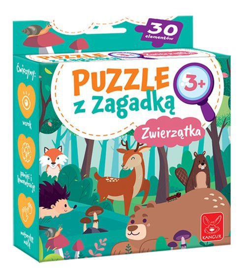 Puzzle z Zagadką Zwierzątka 3+