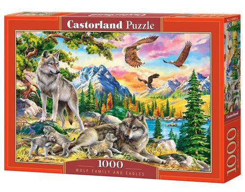 Puzzle 1000 Wolf Family and Eagles