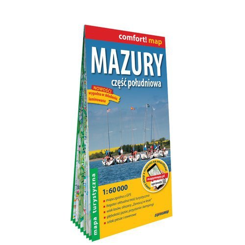 Mazury Część południowa laminowana mapa turystyczna 1:60 000
