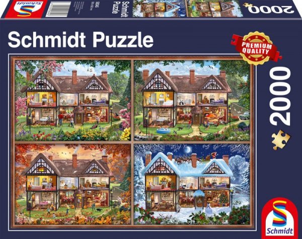 Puzzle 2000 PQ Dom na cztery pory roku  108160