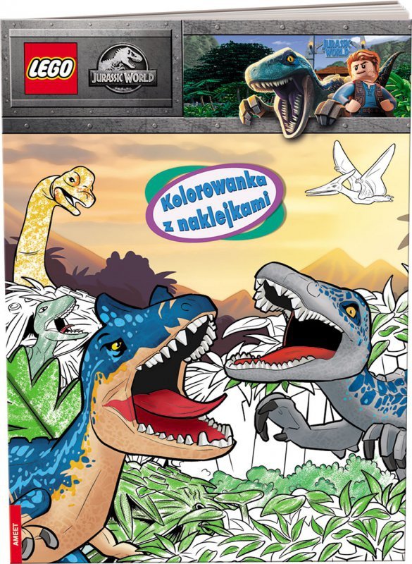 LEGO jurassic world Kolorowanka z naklejkami NA-6204