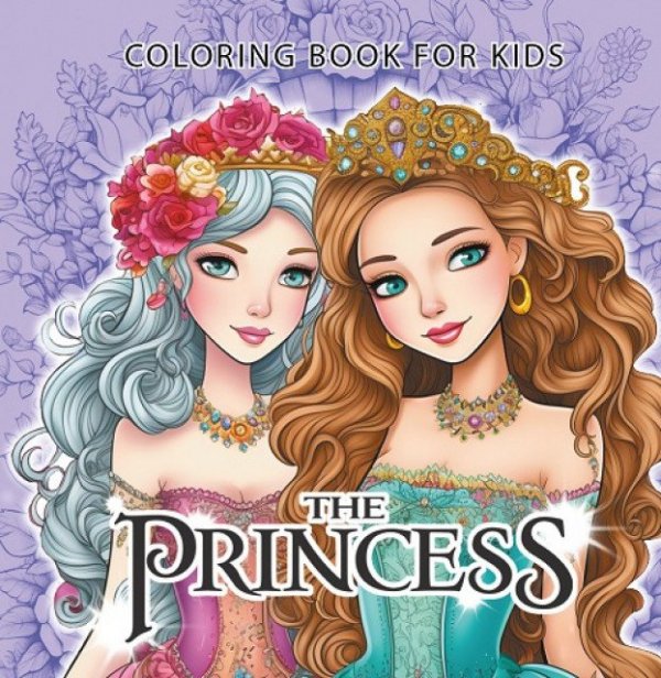 Kolorowanka usztywniana The Princess Księżniczki niebieska