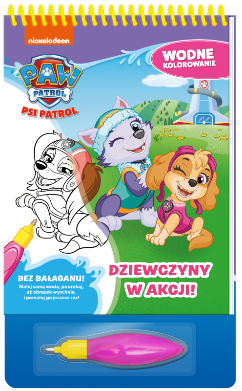 Dziewczyny w akcji! Psi Patrol. Wodne kolorowanie