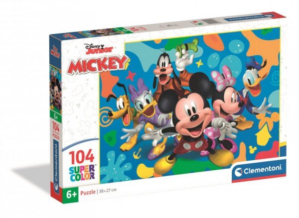 Puzzle 104 Super kolor Mickey and Friends 25053