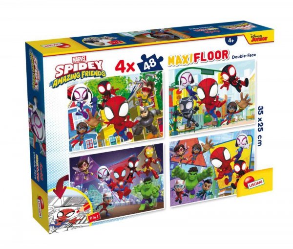 Lisciani Puzzle 4x48 Maxi Floor Spidey 304-100378