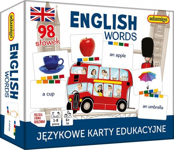English Words językowe karty edukacyjne