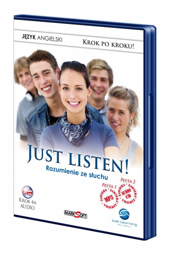 Just Listen 1! Rozumienie ze słuchu.  Kurs audio języka angielskiego. Krok 4A