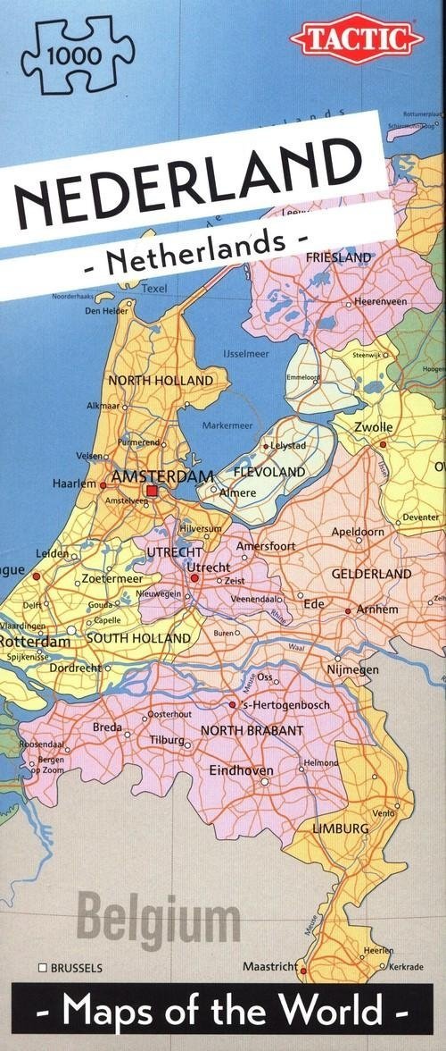 Puzzle Mapa Holandii 1000