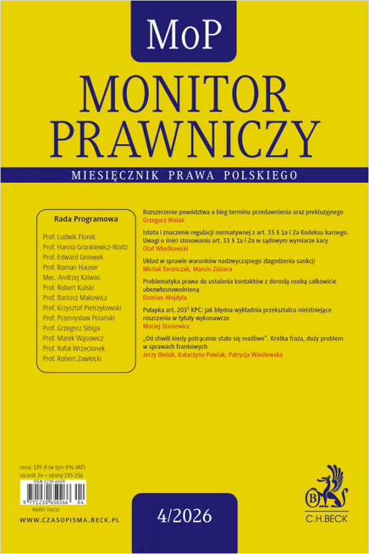 Monitor Prawniczy Nr 4/2026