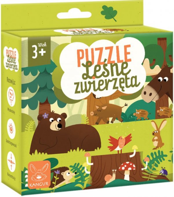 Puzzle Leśne. Zwierzęta 3+