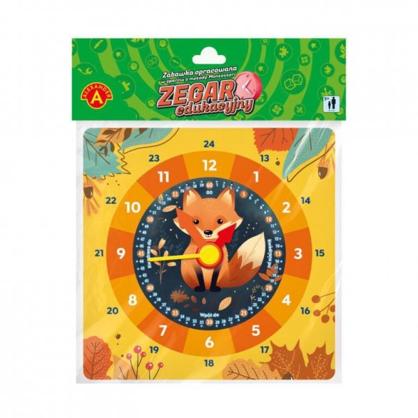 Zegar edukacyjny. Lisek