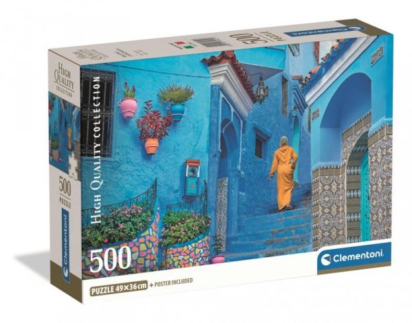 Puzzle 500 elementów. Compact. Blue Street of Chefchaouen