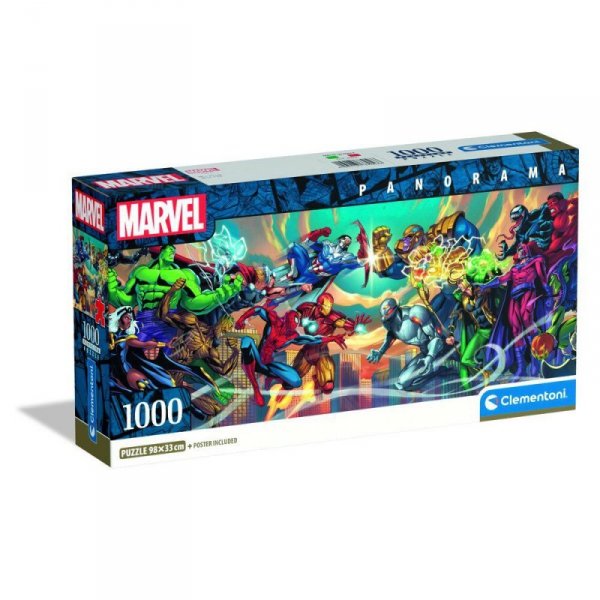 Puzzle Panorama 1000 elementów. Compact Marvel Heroes vs. Villains
