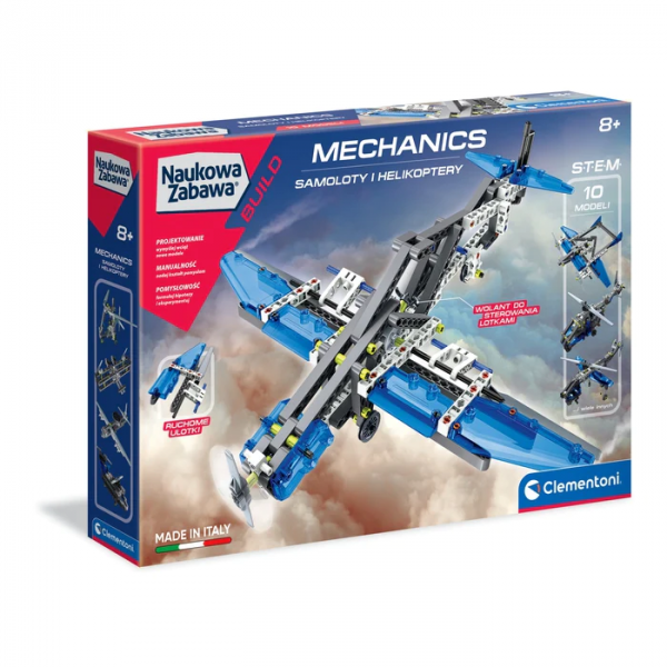 Laboratorium Mechaniki. Samoloty i helikoptery. Clementoni 60950