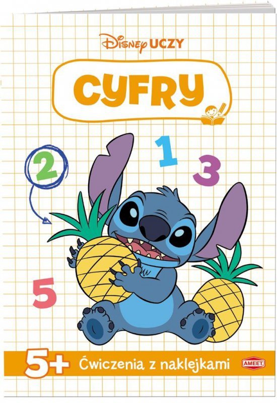 DISNEY UCZY Stitch. Ćwiczenia z naklejkami Cyfry