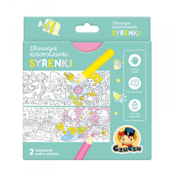 CzuCzu. Dłuuugie kolorowanki. Syrenki 4+