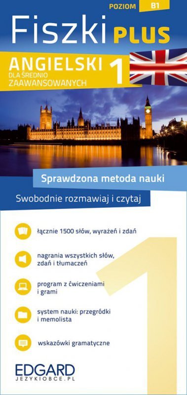 EDGARD. Angielski. Fiszki PLUS dla średnio zaawansowanych 1 wyd. 2022