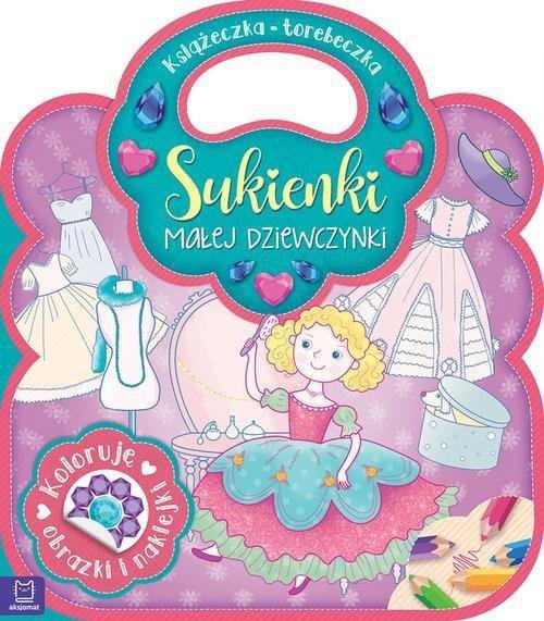 Książeczka torebeczka Sukienki małej dziewczynki Kolorowanka