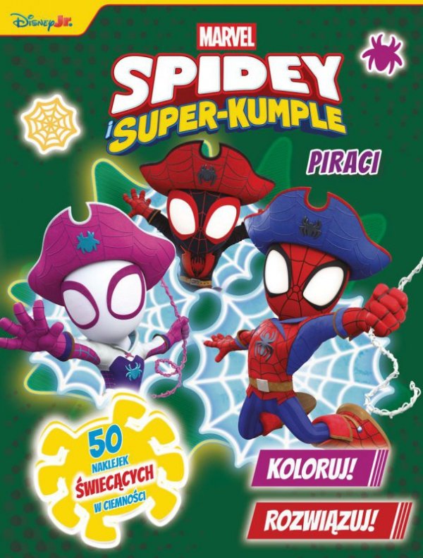 Piraci. Marvel Spidey i Super-kumple. Koloruj! Rozwiązuj! 50 naklejek świecących w ciemności