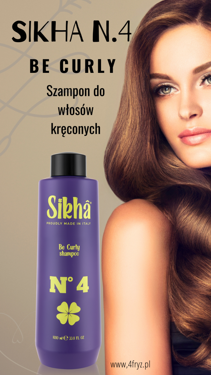 Sikha N°4 Be Curly Shampoo- Szampon do pielęgnacji włosów kręconych 1000ml.