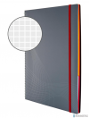 Kołonotatnik_Notizio 7017 A4 kratka 90 kartek oprawa - tworzywo sztuczne, szary, Notizio by Avery Zweckform