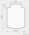 Mata pod krzesło DOTTS na podłogę 140x100 miękka ergonomiczna