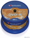 Płyta DVD-R VERBATIM CAKE (50) Matt Silver 4.7GB x 16  43548