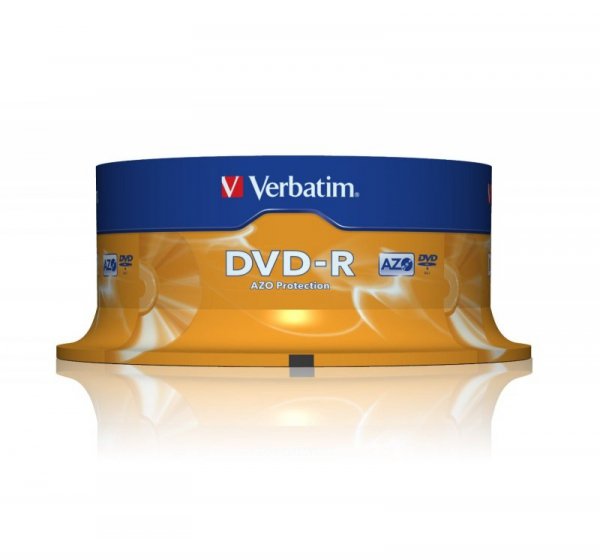 Verbatim DVD-R 16x 4,7GB 25p 43522 cake DataLife+,Adv.AZO+,scratch res, bez nadr