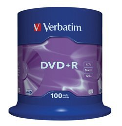 Verbatim DVD+R 16x 4,7GB 100p 43551 cake DataLife+AZO+,scratch res, bez nadr,
