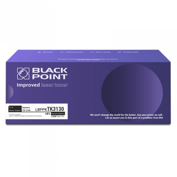 Black Point toner LBPPKTK3130 zastępuje Kyocera TK-3130, 27000 stron