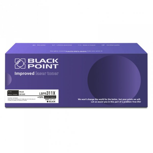 Black Point toner LBPR311X zastępuje Ricoh 821242, 6400 stron