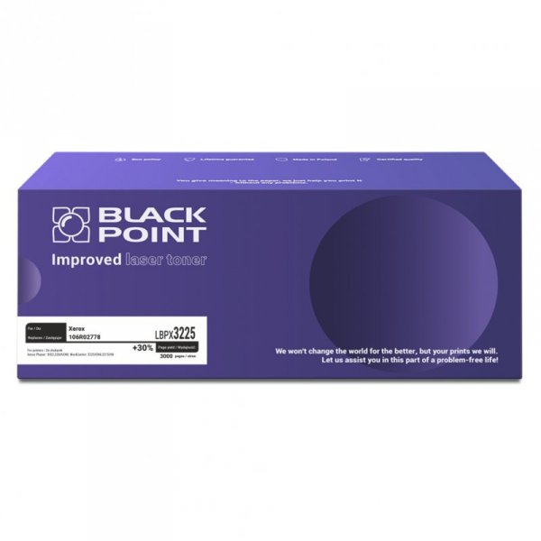 Black Point toner LBPX3225 zastępuje Xerox 106R02778, 3000 stron